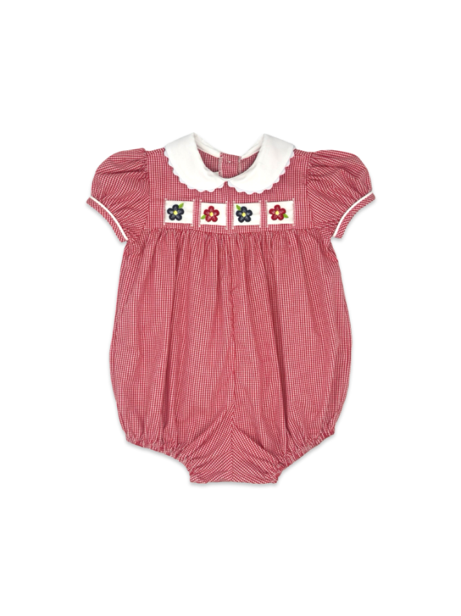 Ruth Ribbon Bubble, Ridgeland Red Minigingham