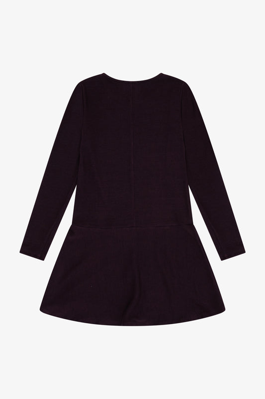 Long Sleeve Dress with Flare Hem - Moroccan Fig