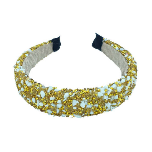 All That Glitters Headband - Cream + Gold