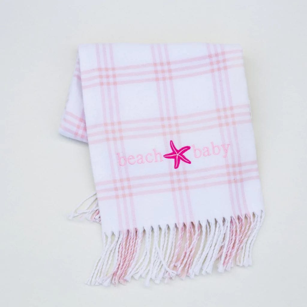 Window Pane Check Flannel Baby Blanket