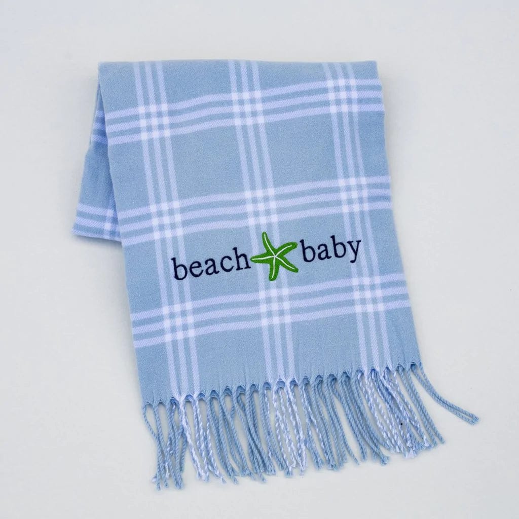 Window Pane Check Flannel Baby Blanket