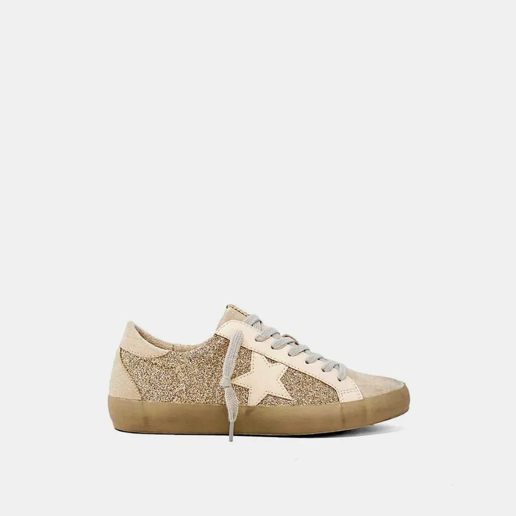 Paula Gold Glitter Sneaker