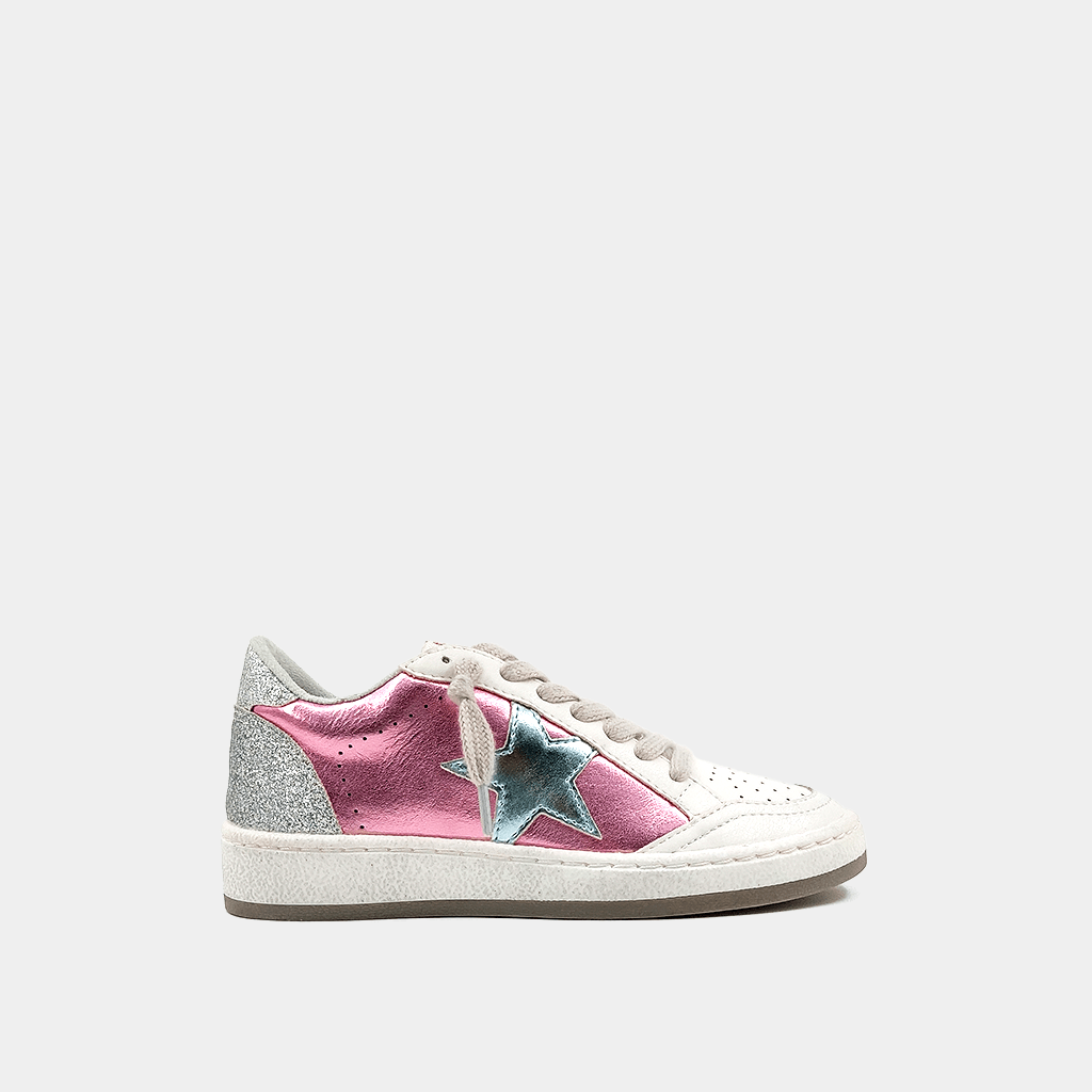 Paz Metallic Pink Sneakers, Youth