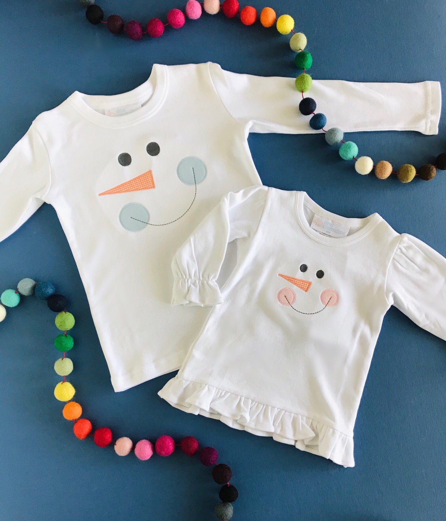 Girls Happy Snowman Shirt
