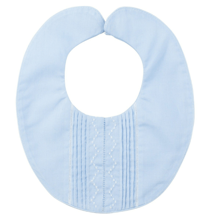 Feltman Brothers Pin-Tucked Embroidered Bib (More Colors)