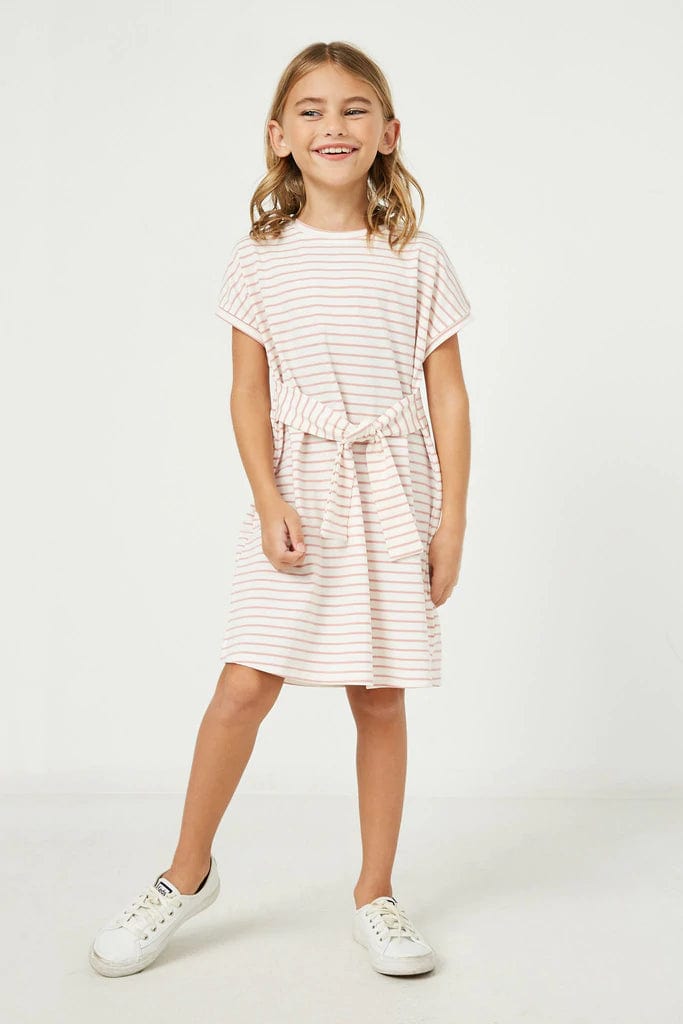 Tie-Front Stripe Knit Dress by Hayden Girls
