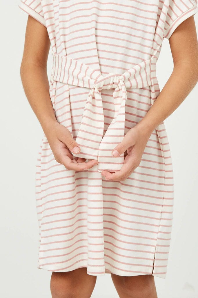 Tie-Front Stripe Knit Dress by Hayden Girls