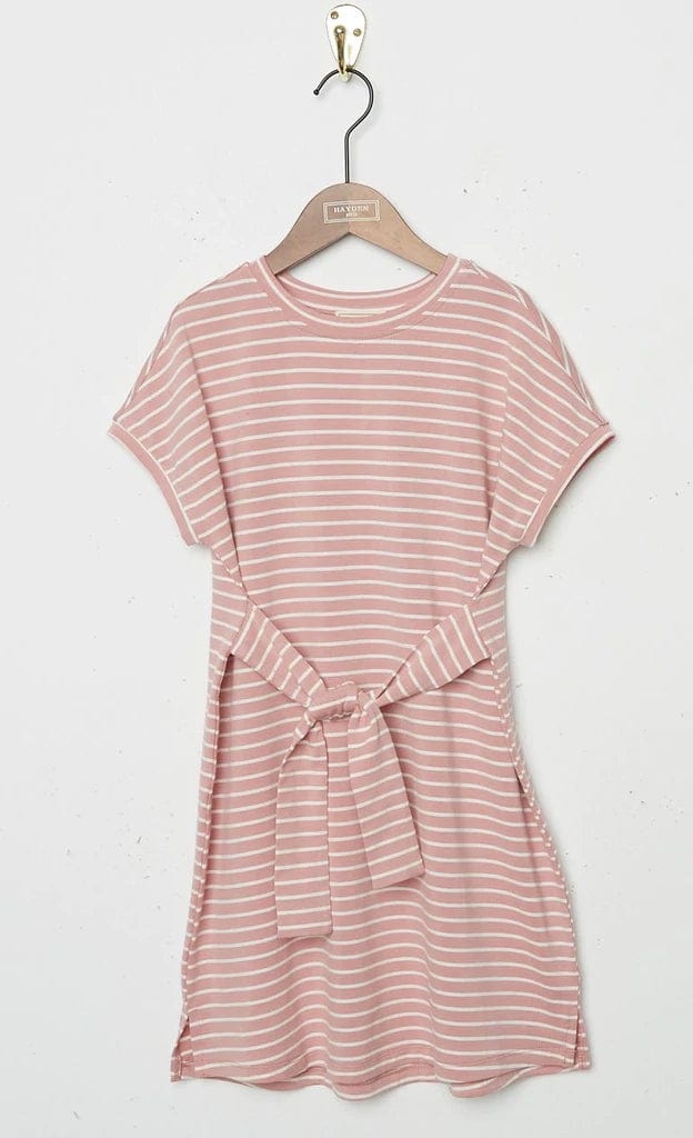 Tie-Front Stripe Knit Dress by Hayden Girls
