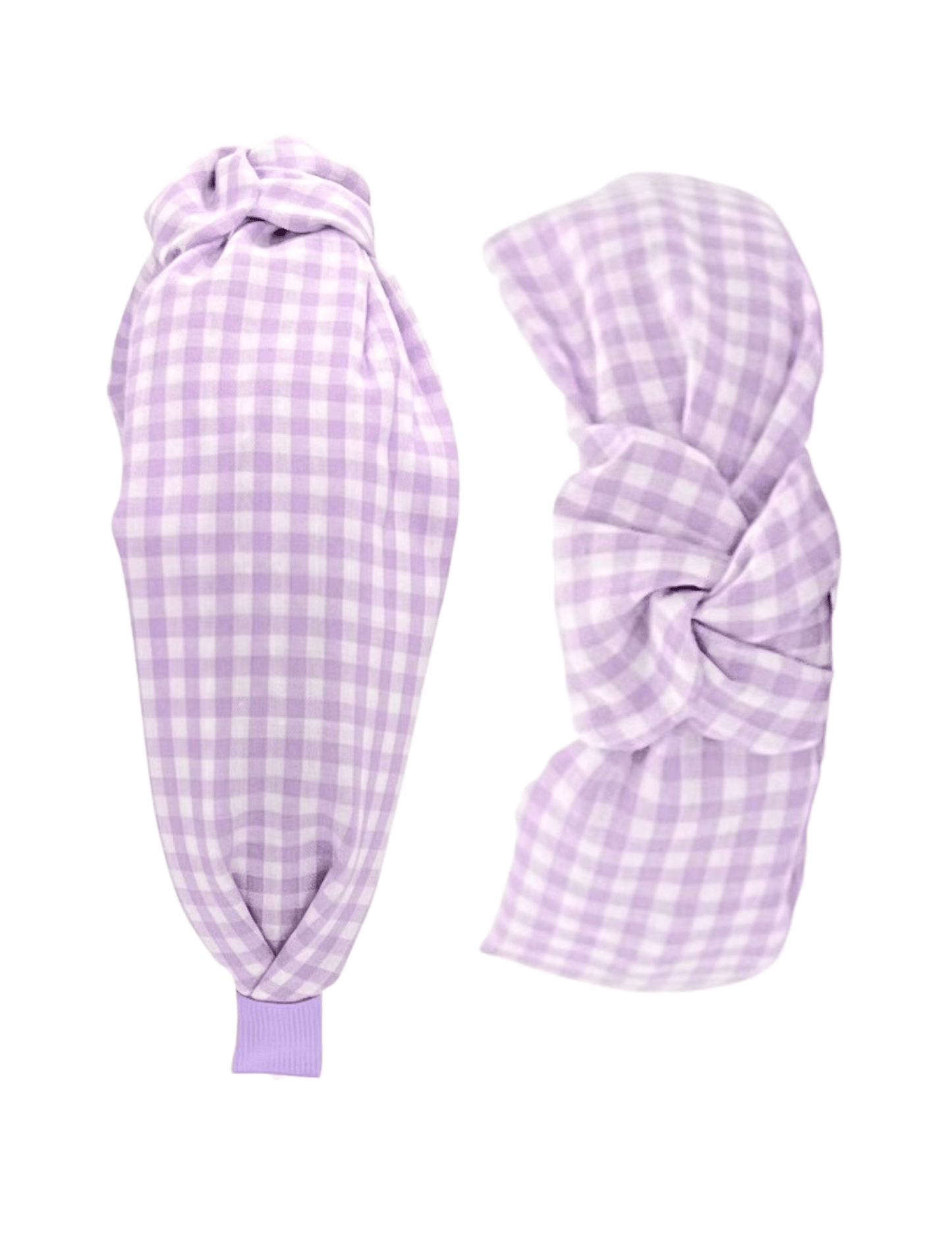 Soft Gingham Headband, Lavender