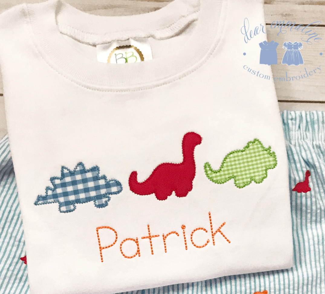 Dino Row Applique Shirt