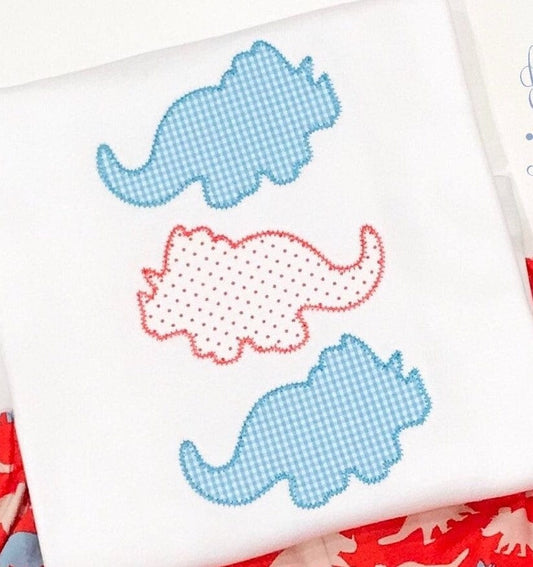 Boys Dino Party Applique Shirt