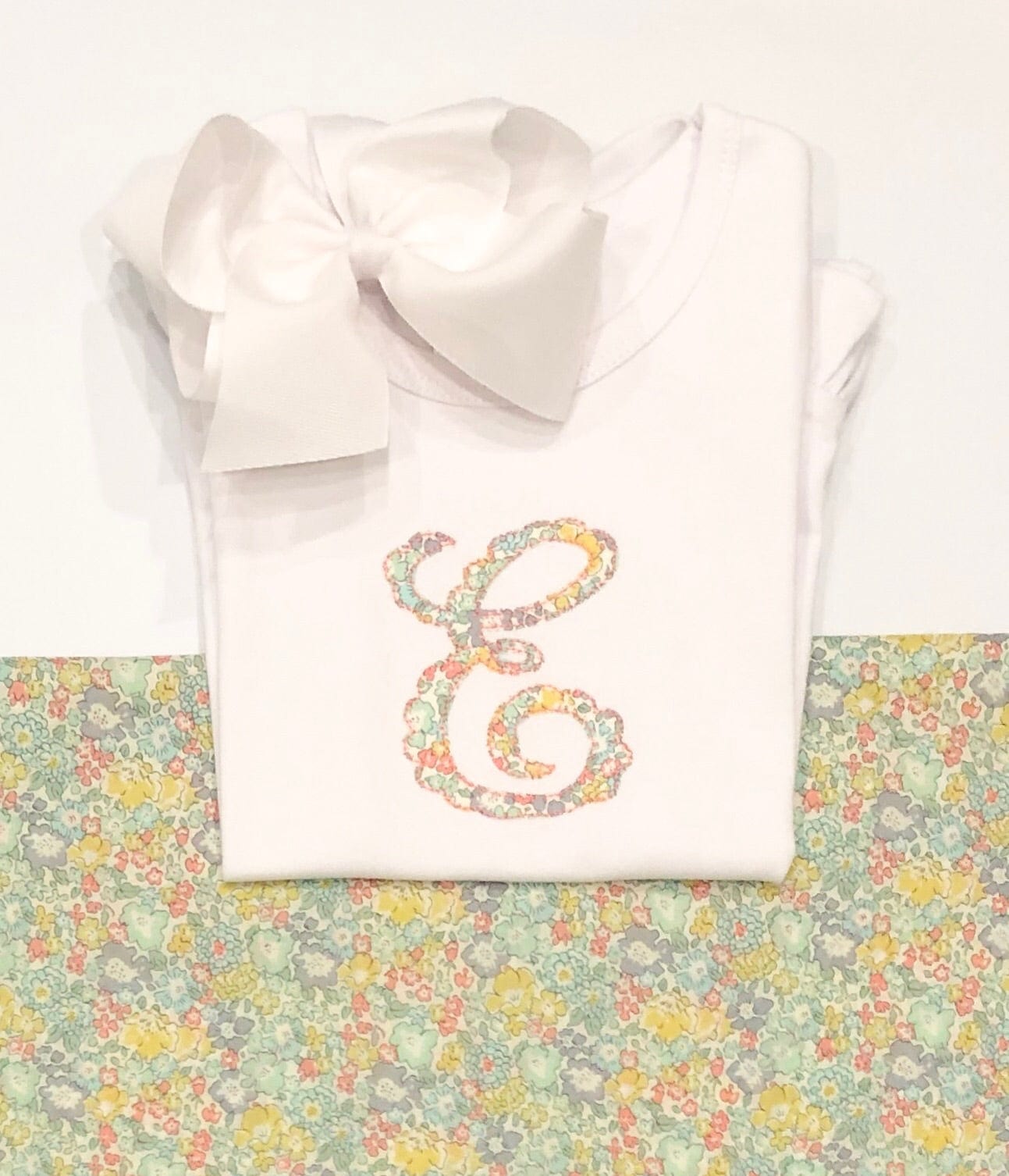 Scallop Applique Initial Shirt