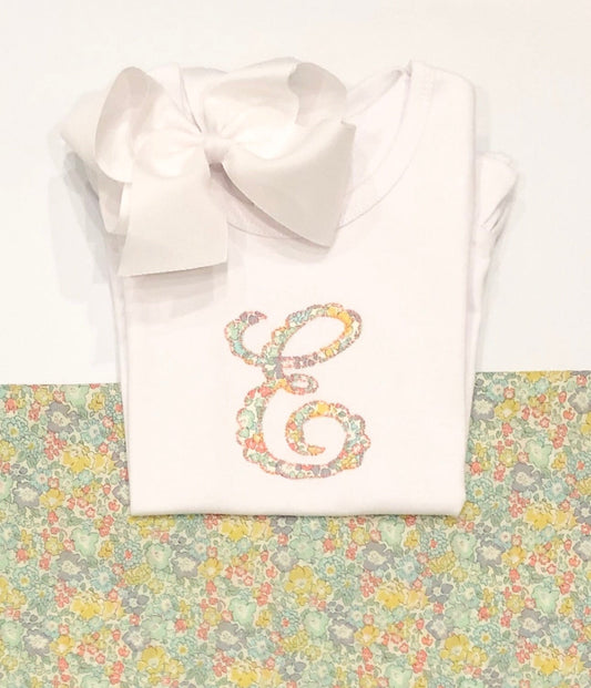 Scallop Applique Initial Shirt