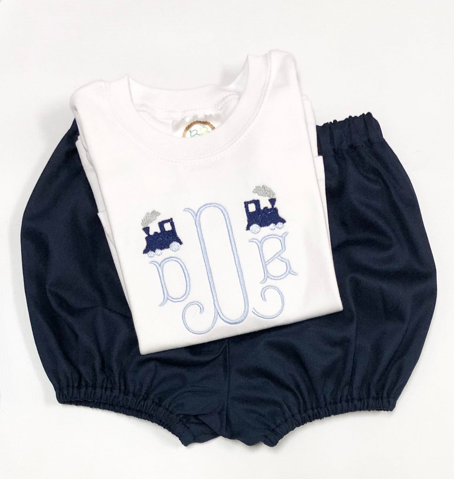 Boys Train Monogram Shirt