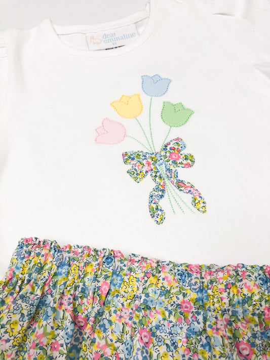 Spring Blooms Applique Shirt