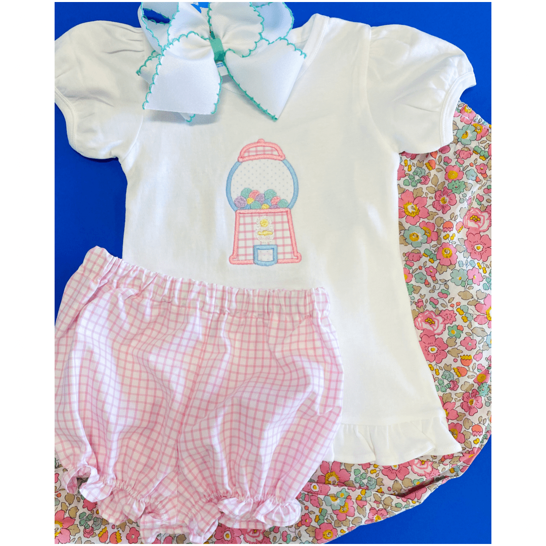 Girls Gumball Machine Applique Shirt