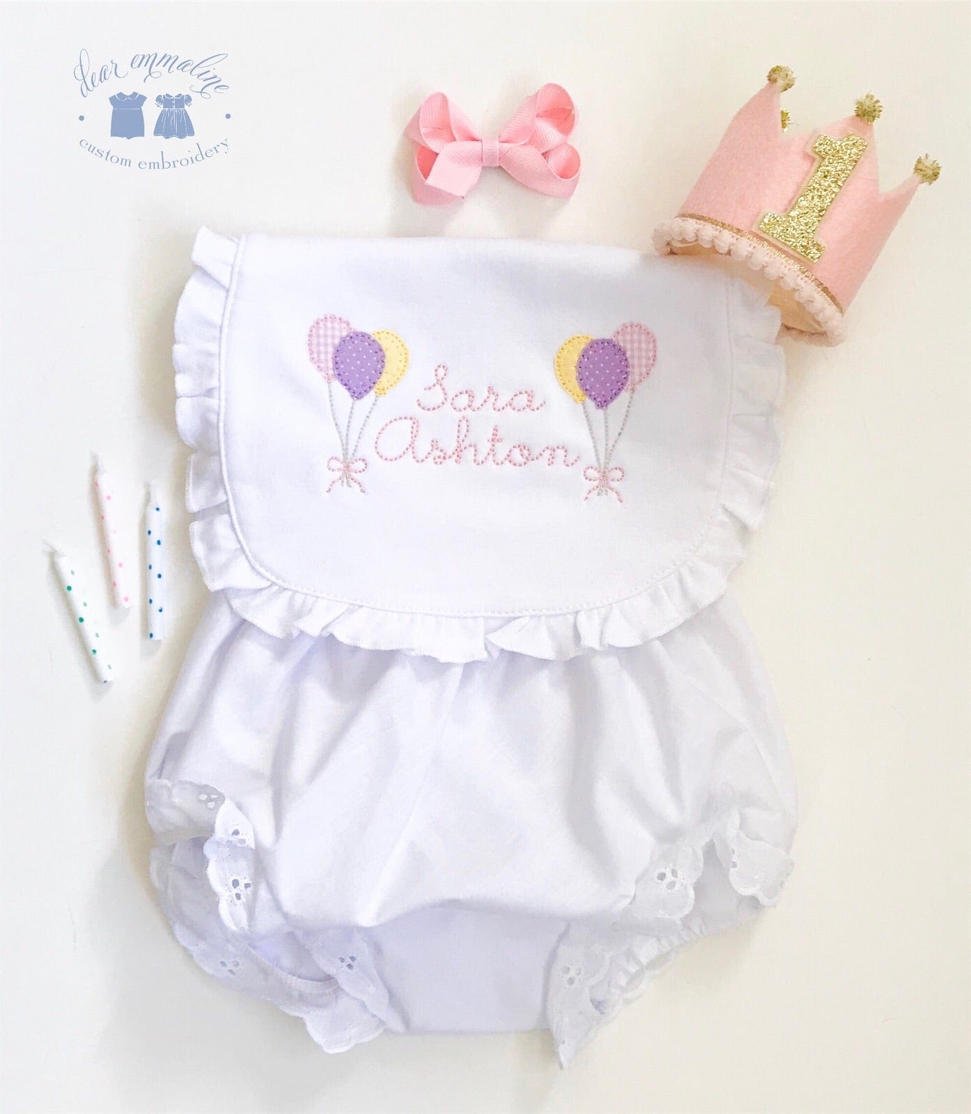 Birthday Balloons Bib