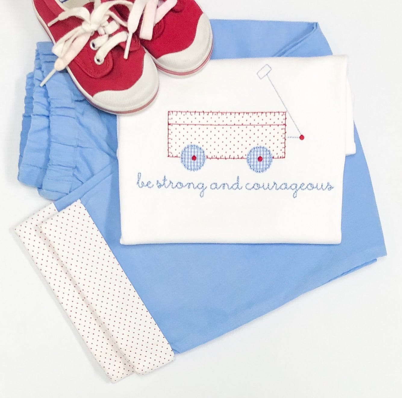 Boys "Be Strong" Wagon Shirt