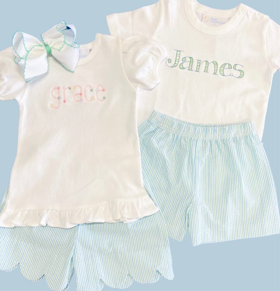 Boys Pencil Stitch Name Shirt