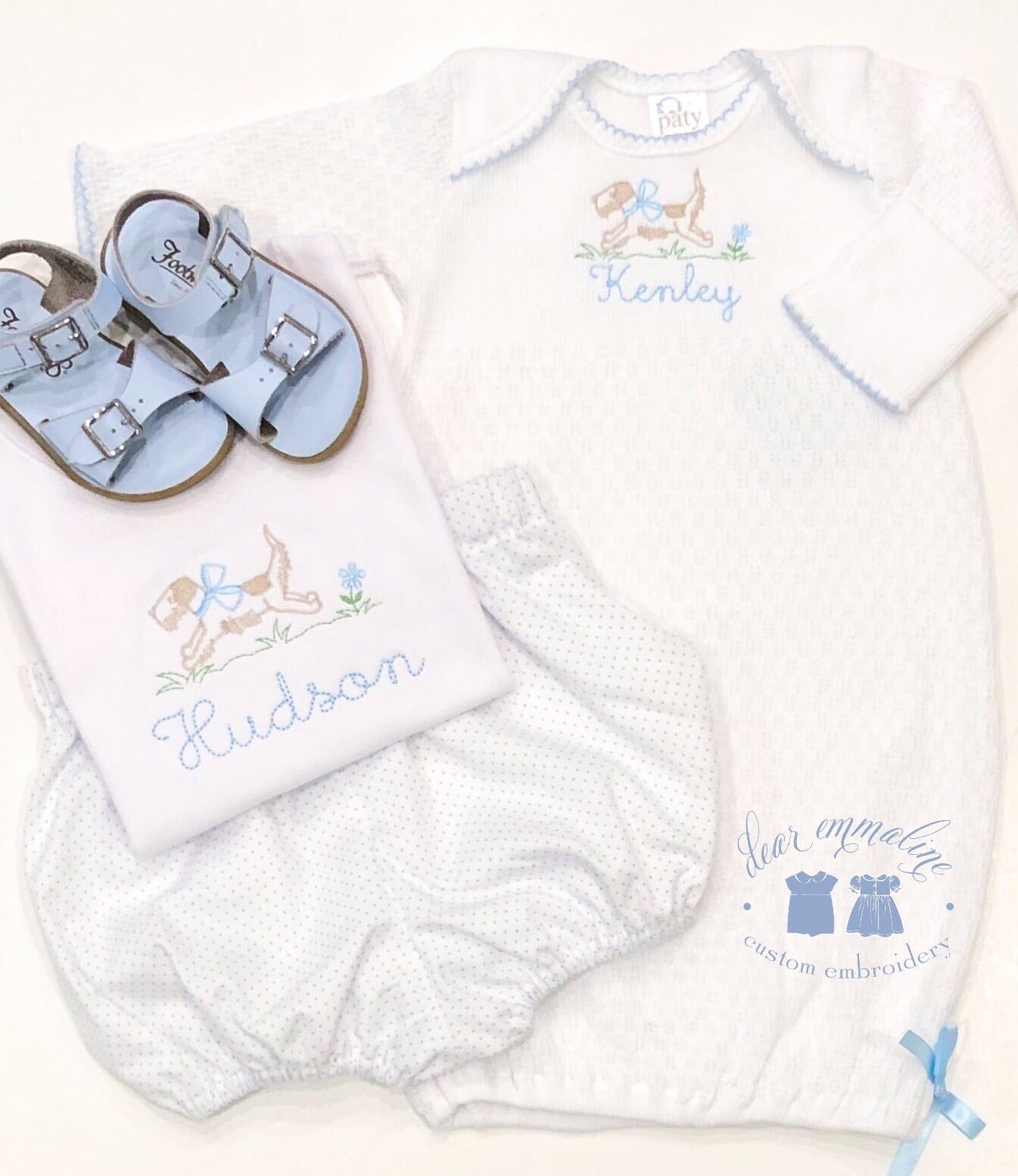 Running Pup Embroidery Shirt
