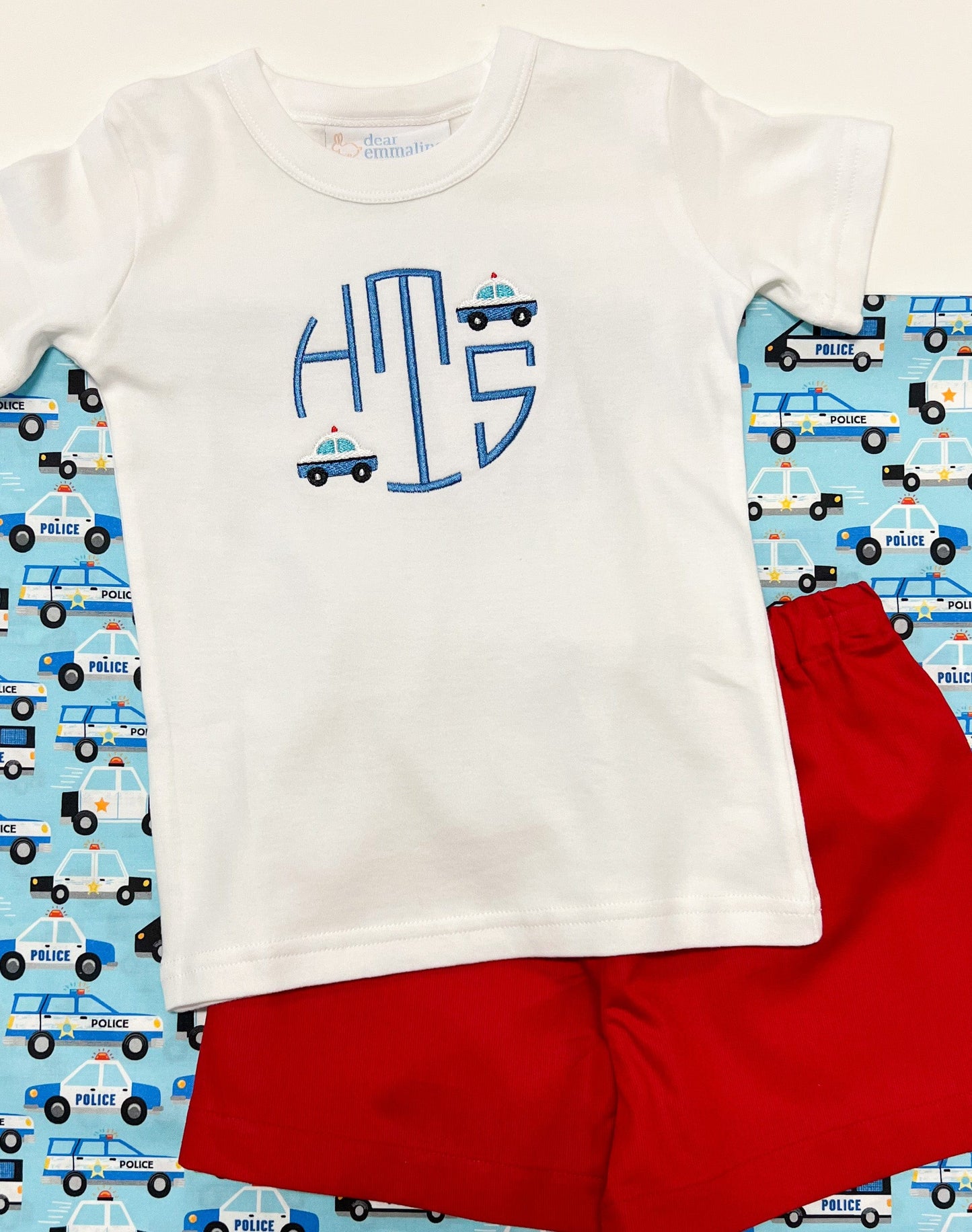 Police Car Monogram Shirt
