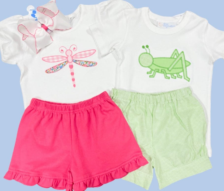 Girls Dragonfly Applique Shirt