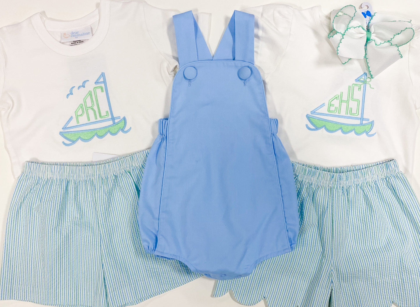 Boys Set Sail Monogram Shirt