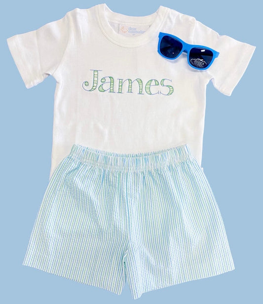 Boys Pencil Stitch Name Shirt