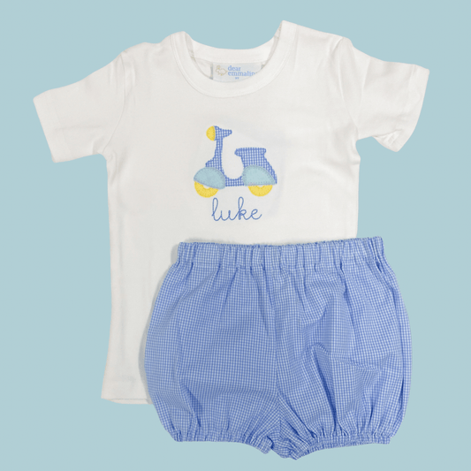 Boys Scooter Applique Shirt