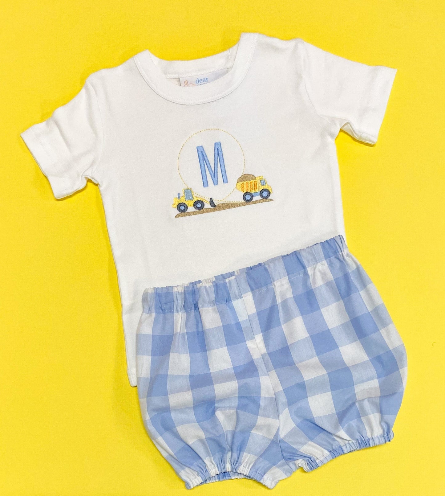 Boys Initial Construction Frame Shirt