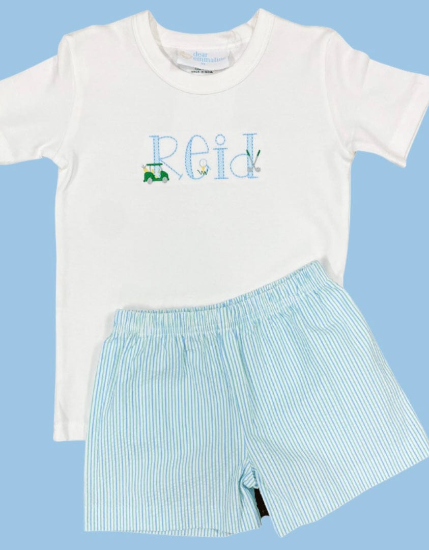 Boys Little Caddy Name Shirt