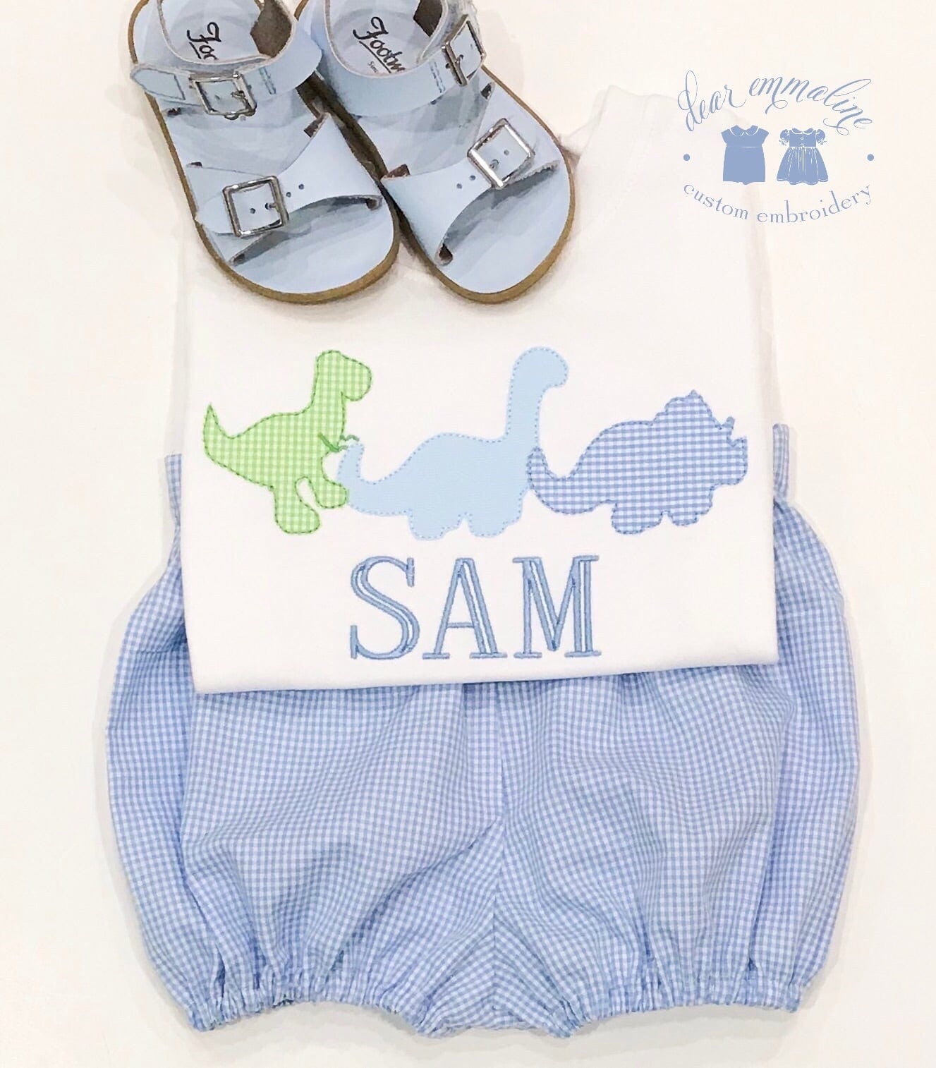 Sam’s Dino Parade Applique Shirt