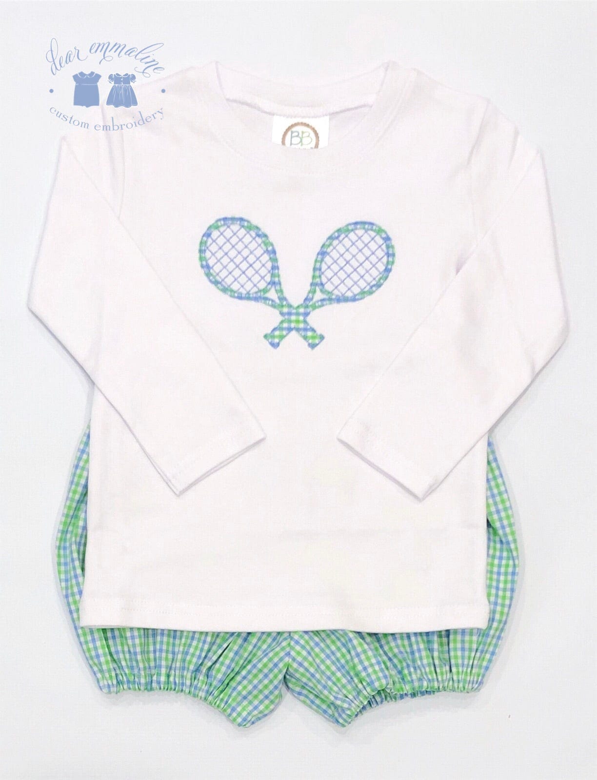 Boys Tennis Racquets Applique Shirt