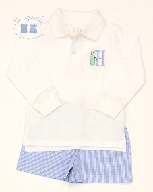 Boys Initial Golf Bag Polo