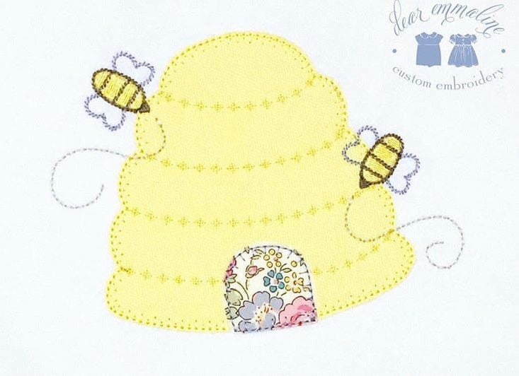 Girls Bee Hive Applique Shirt