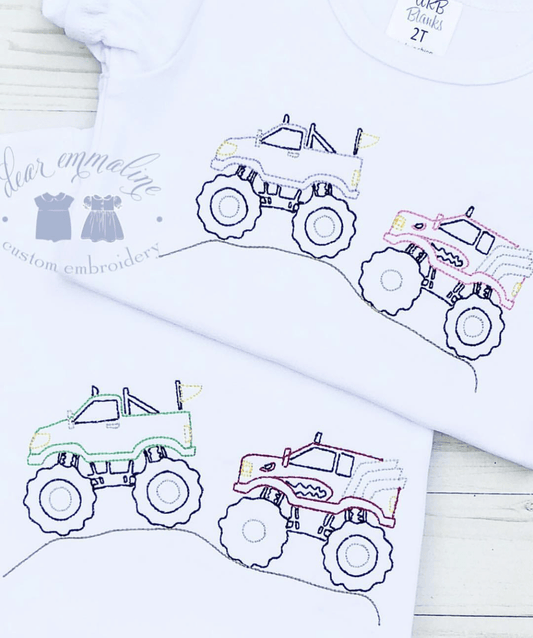 Monster Truck Vintage Stitch Shirt