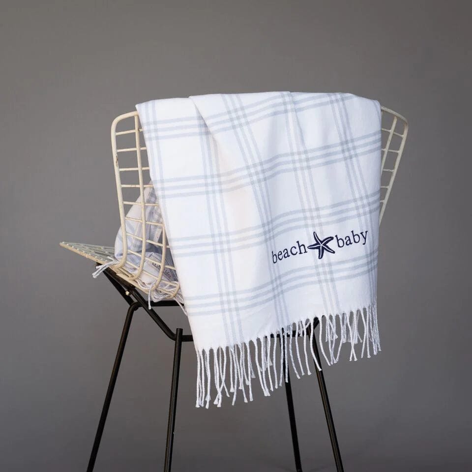 Window Pane Check Flannel Baby Blanket