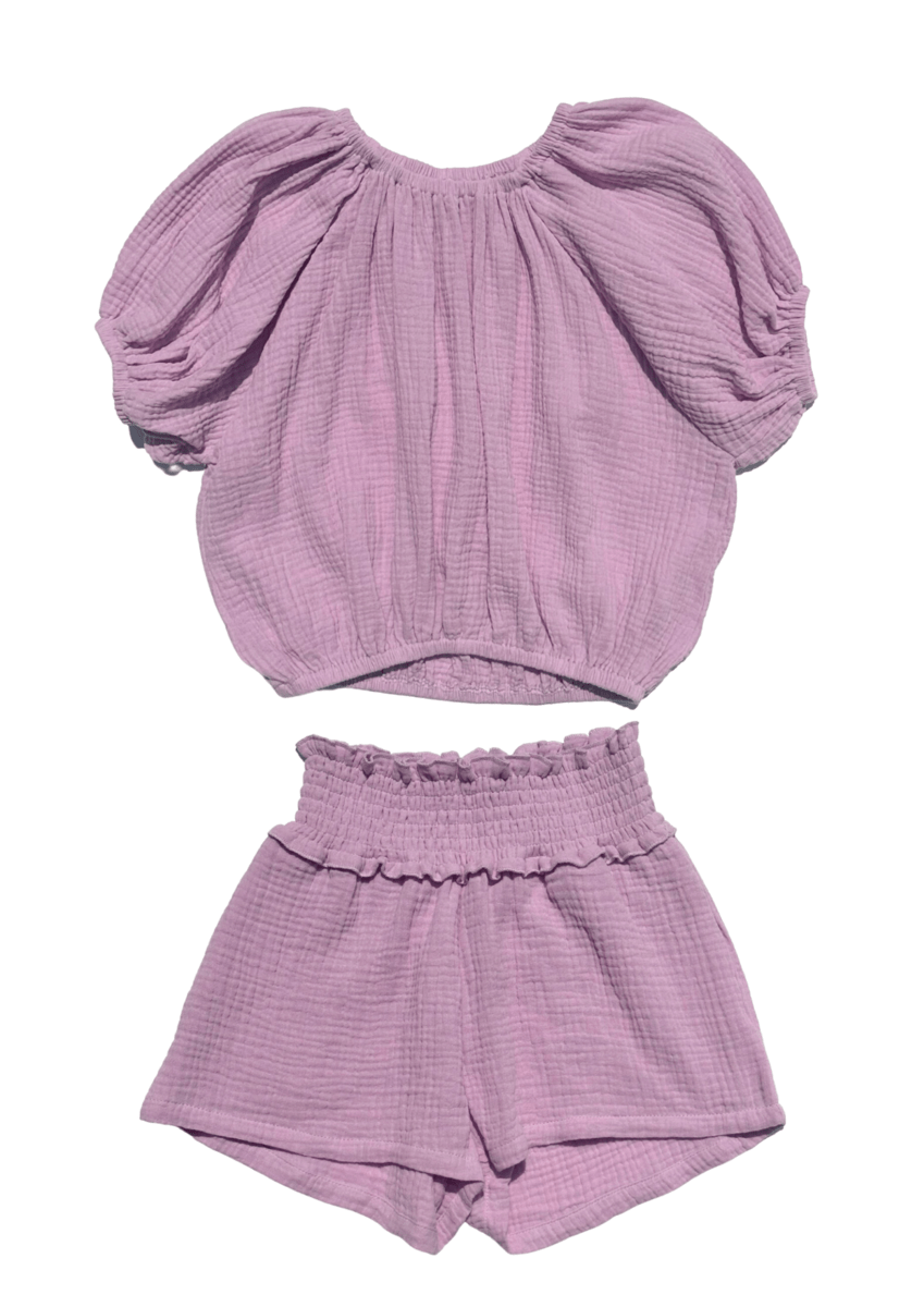 Sadie Shorts, Orchid Gauze