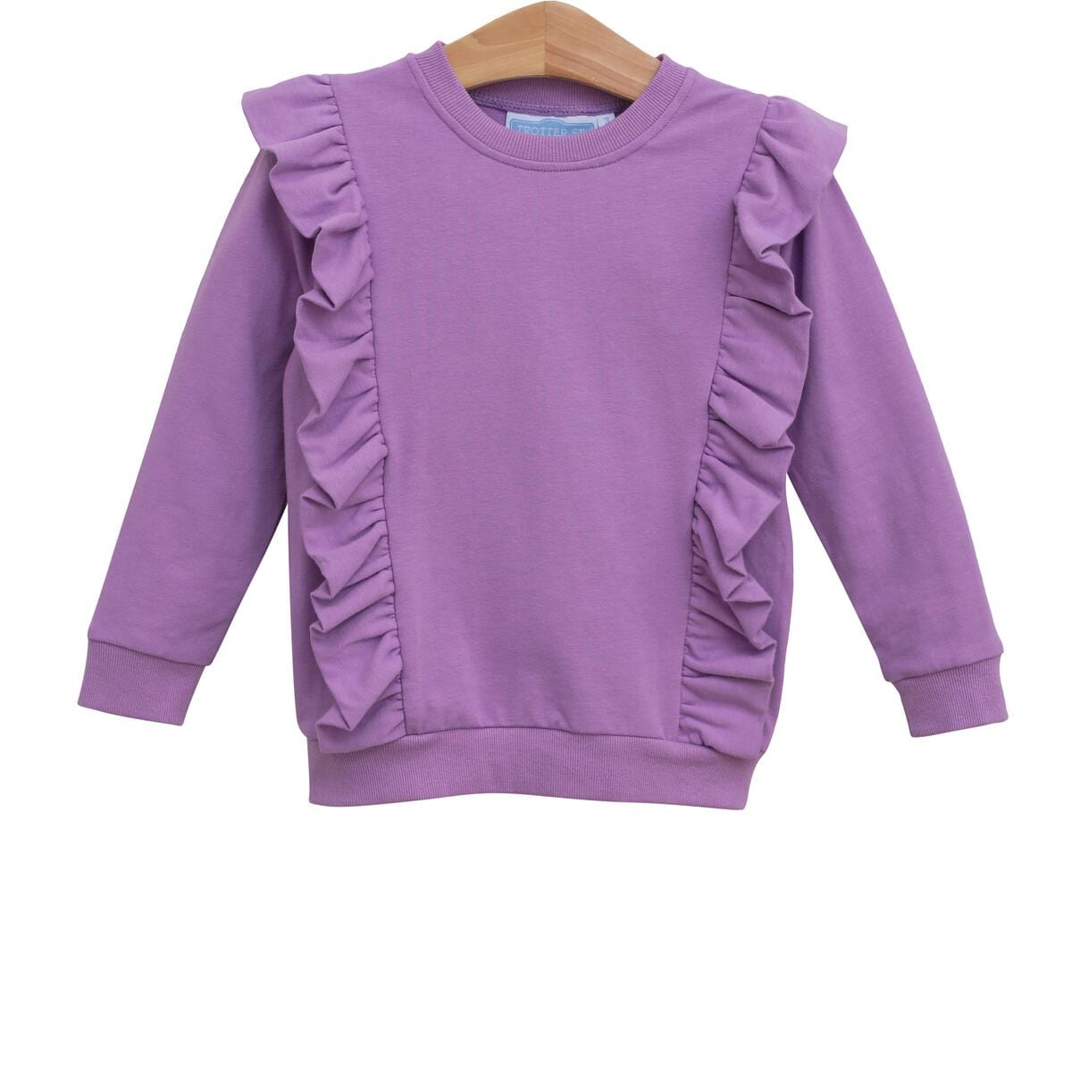 Laura Ruffle Pullover - Lavender