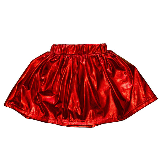 Red Metallic Skort