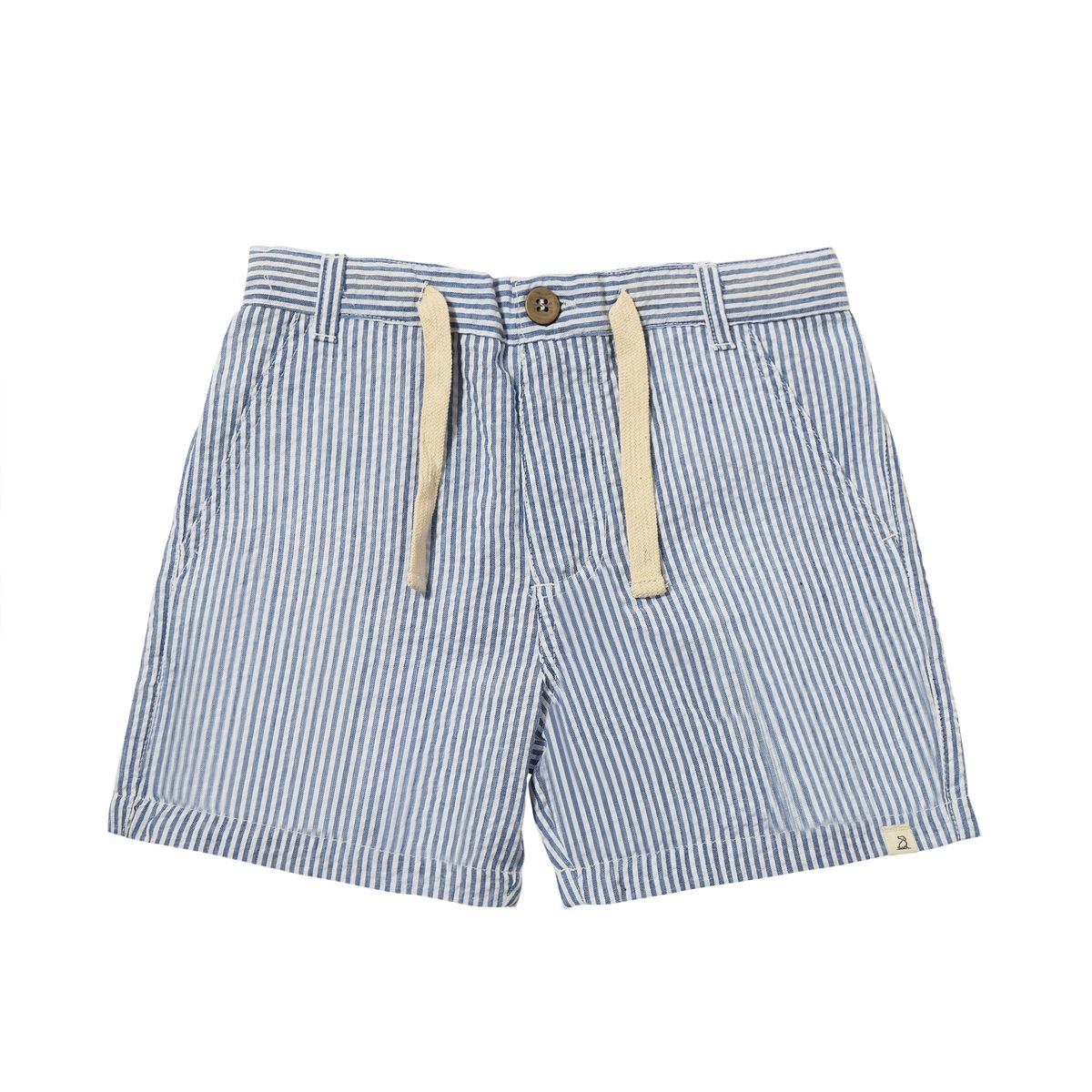 Royal and White Seersucker Stripe Shorts