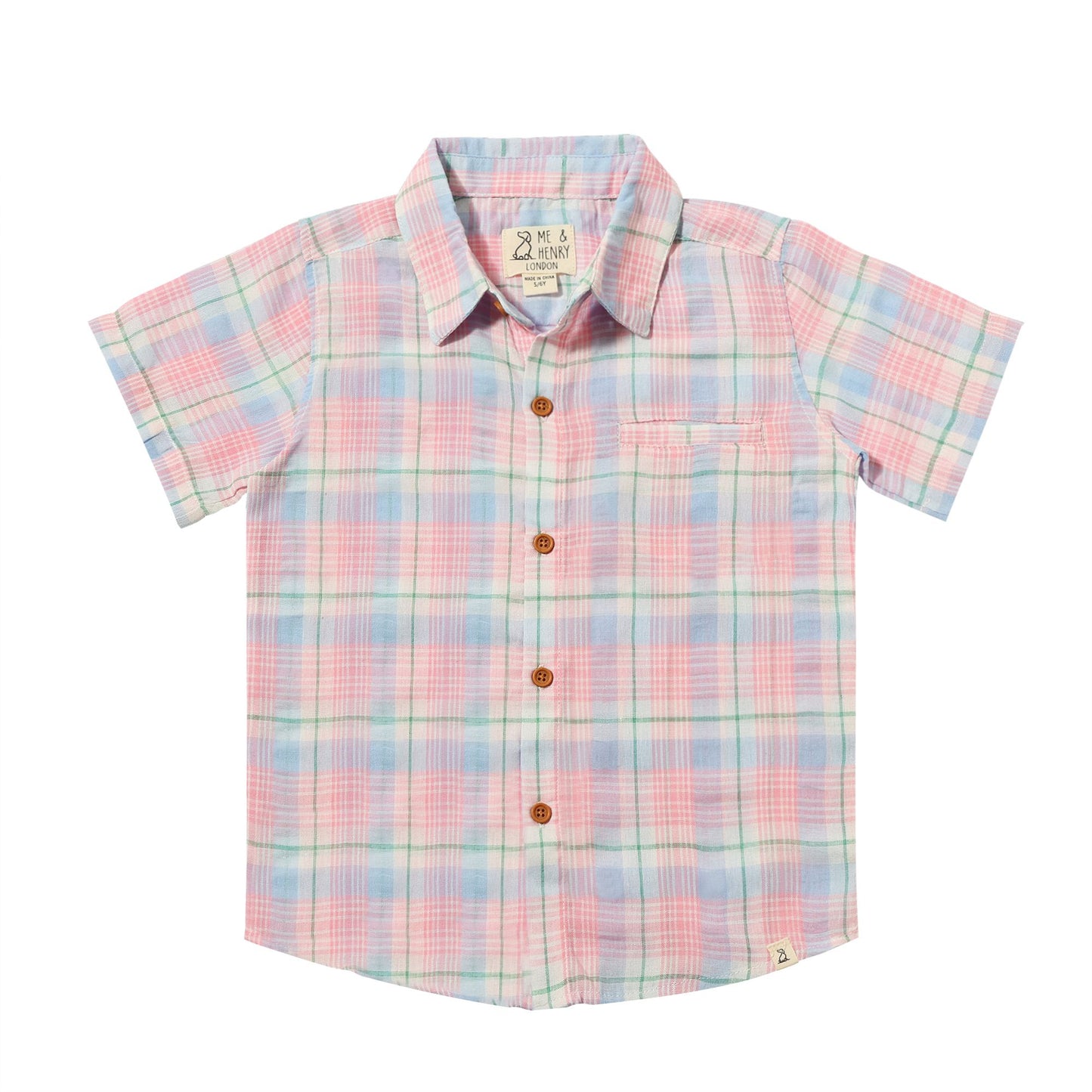 Newport Woven Shirt/Pink & Blue Plaid