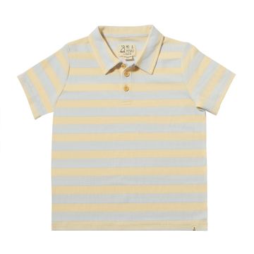 Blue & Yellow Striped Polo