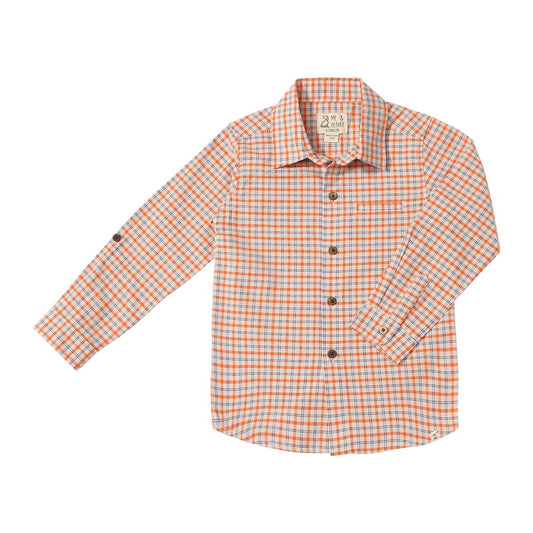 Atwood Woven Shirt - Orange/Blue/Cream Plaid