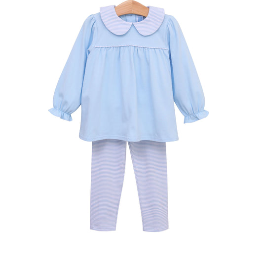 Abigail Pants Set - Light Blue
