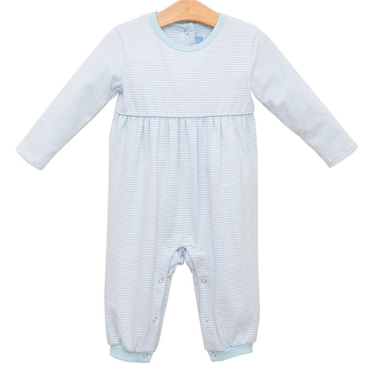 Bennett Romper - Light Blue Stripe
