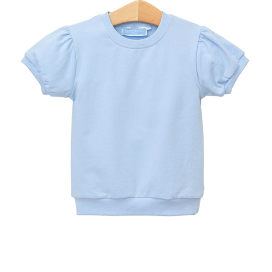 Landry Puff Sleeve Top - Light Blue