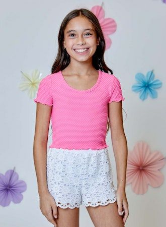 White Eyelet Shorts