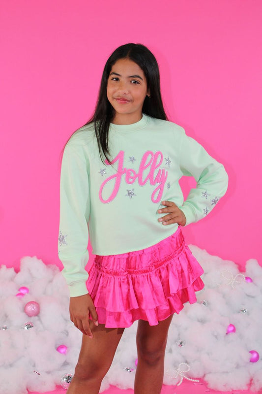 Jolly & Rhinestone Stars Sweatshirt, Ambrosia