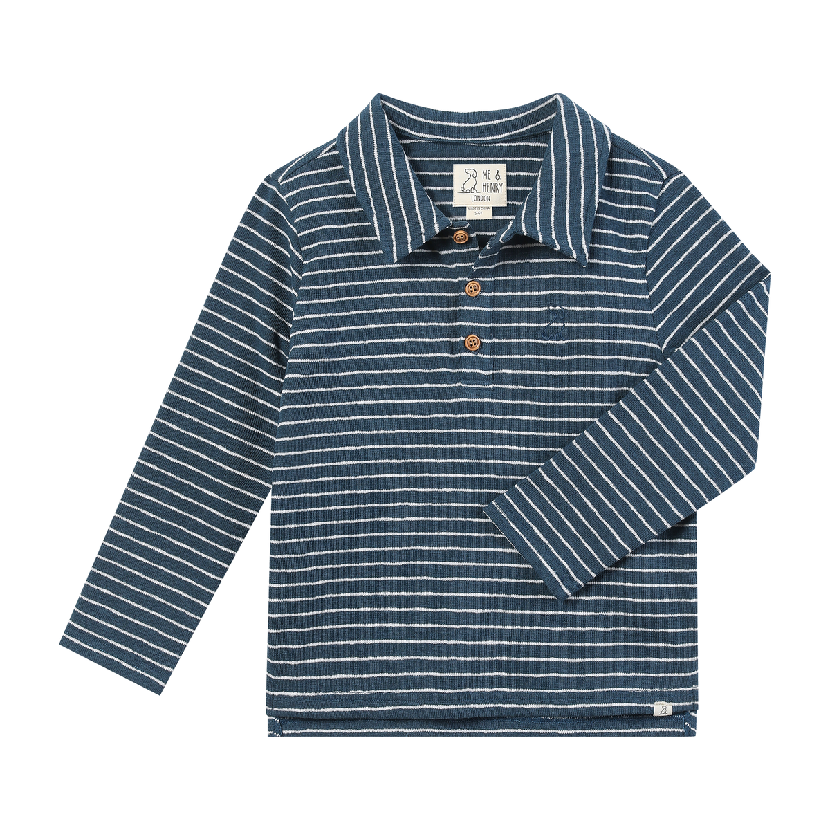 Spencer Polo, Blue and White Stripe